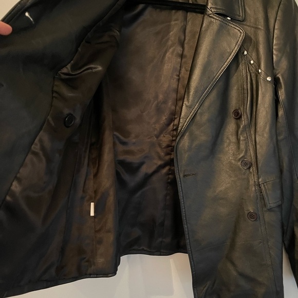 BCBGMAXAZRIA Leather Studded Moto Jacket - Picture 8 of 10